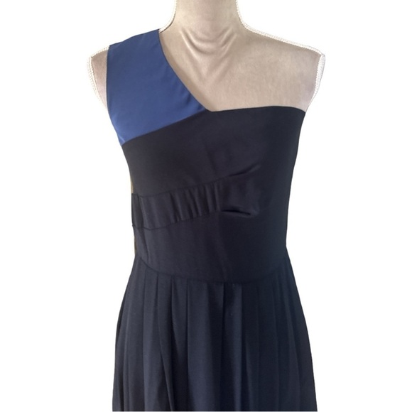 Slate & Willow Blue and Black One-Shoulder Maxi Dress - Picture 4 of 11